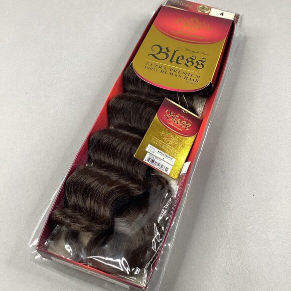 Outre Other - Bless Ripple Deep 14" #4 Dark Brown Blend Hair Extensions Plus Closure